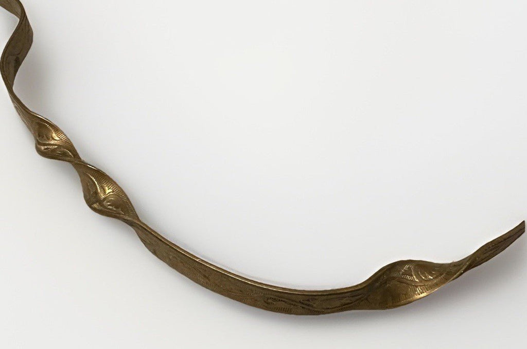 Antique Embossed Brass Hanging Kerosene or Oil Lamp Frame Lower Section - AntiquesEtceteraAntique Embossed Brass Hanging Kerosene or Oil Lamp Frame Lower SectionAntiqueAntiquesEtcetera
