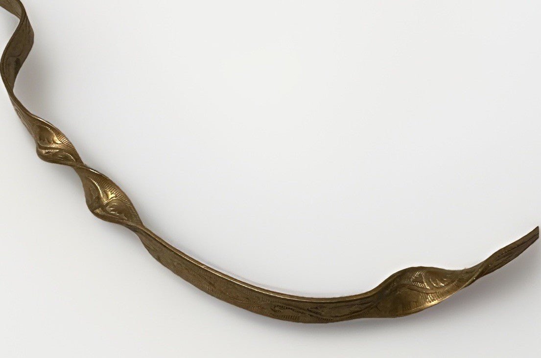 Antique Embossed Brass Hanging Kerosene or Oil Lamp Frame Lower Section - AntiquesEtceteraAntique Embossed Brass Hanging Kerosene or Oil Lamp Frame Lower SectionAntiqueAntiquesEtcetera