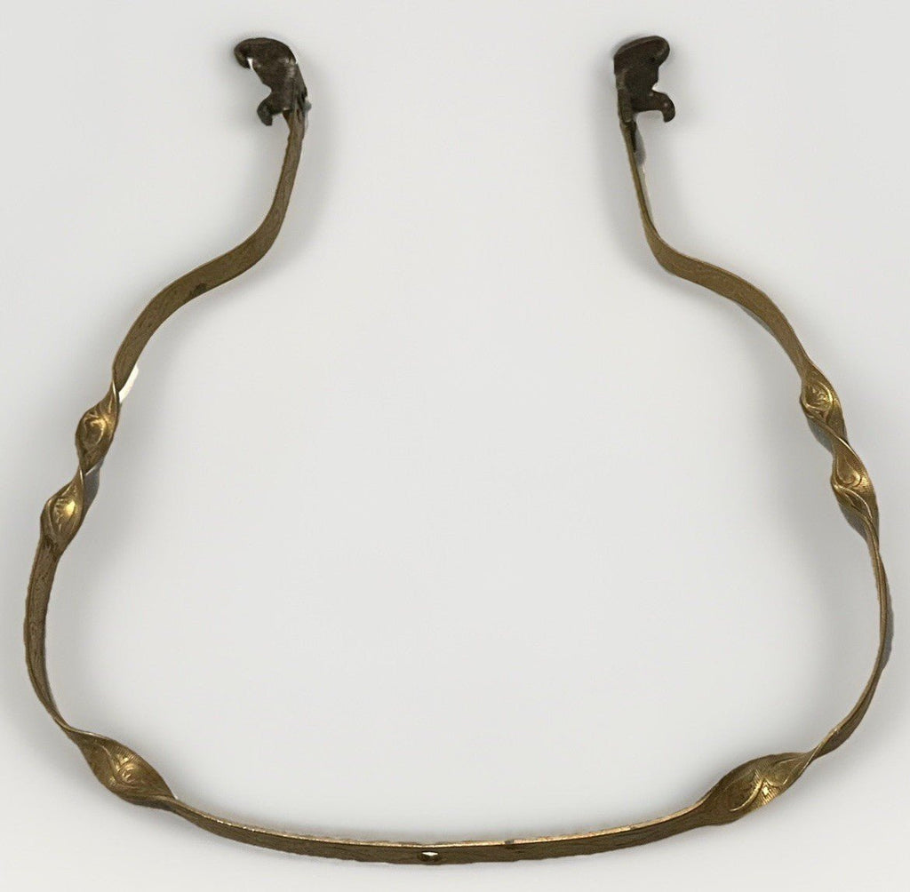 Antique Embossed Brass Hanging Kerosene or Oil Lamp Frame Lower Section - AntiquesEtceteraAntique Embossed Brass Hanging Kerosene or Oil Lamp Frame Lower SectionAntiqueAntiquesEtcetera
