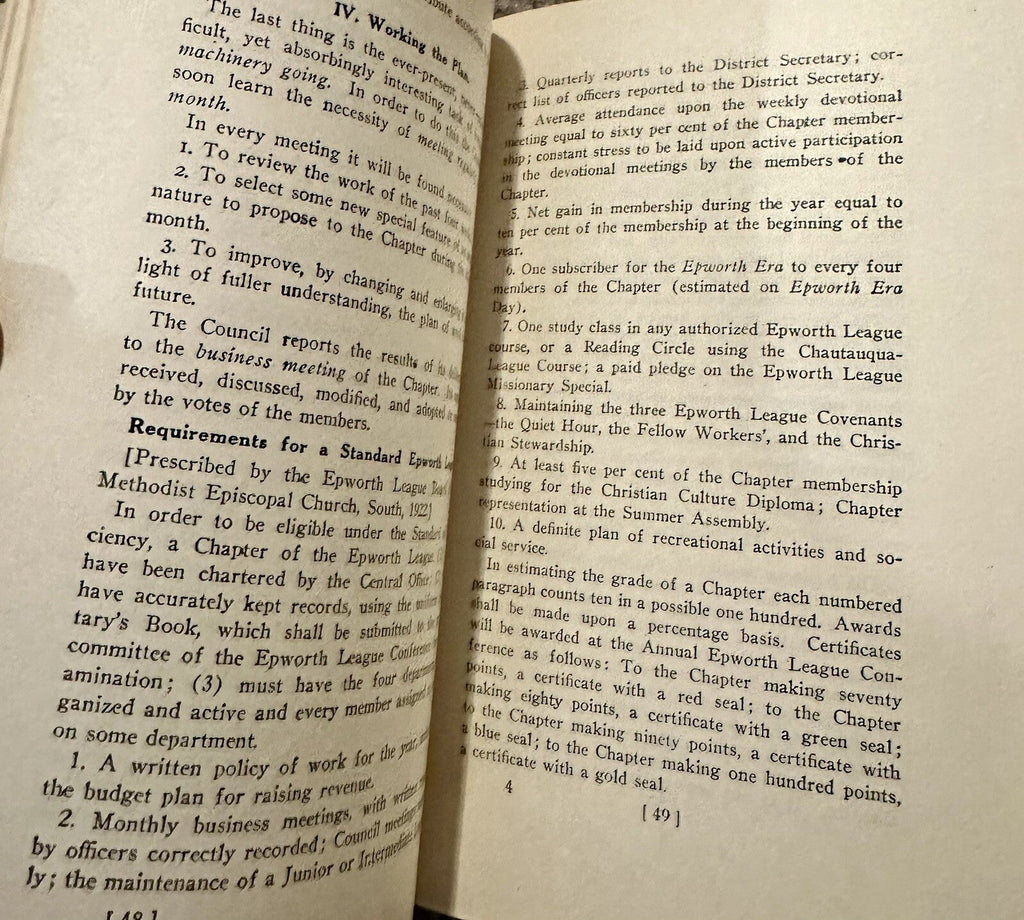 Antique Epworth League Handbook Methodist Episcopal Church South Early 1900s - AntiquesEtceteraAntique Epworth League Handbook Methodist Episcopal Church South Early 1900sAntiquesEtceteraAntiquesEtcetera