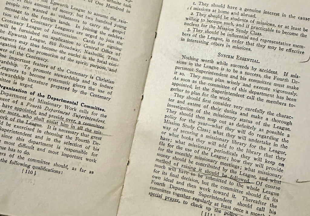 Antique Epworth League Handbook Methodist Episcopal Church South Early 1900s - AntiquesEtceteraAntique Epworth League Handbook Methodist Episcopal Church South Early 1900sAntiquesEtceteraAntiquesEtcetera