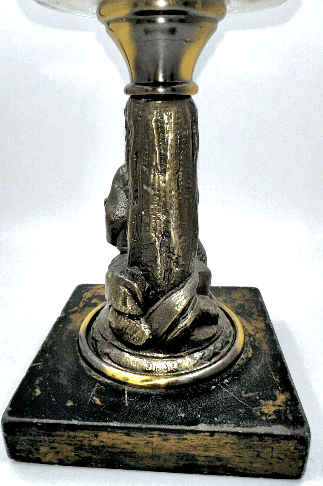 Antique Figural Composite Kerosene Oil Stand Lamp Boy & His Dog Against Tree - AntiquesEtceteraAntique Figural Composite Kerosene Oil Stand Lamp Boy & His Dog Against TreeAntique LightingAntiquesEtceteraAntiquesEtcetera