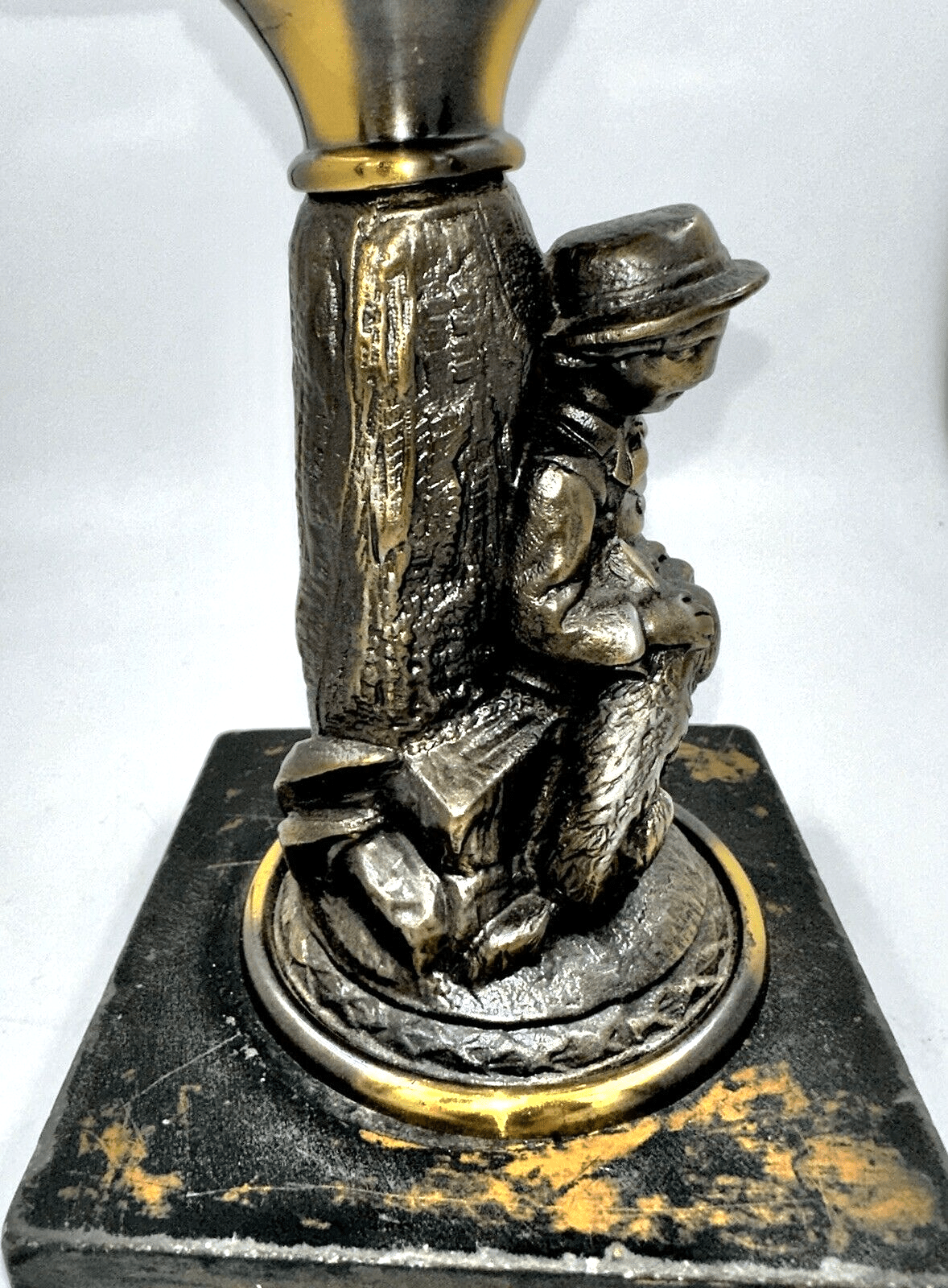 Antique Figural Composite Kerosene Oil Stand Lamp Boy & His Dog Against Tree - AntiquesEtceteraAntique Figural Composite Kerosene Oil Stand Lamp Boy & His Dog Against TreeAntique LightingAntiquesEtceteraAntiquesEtcetera