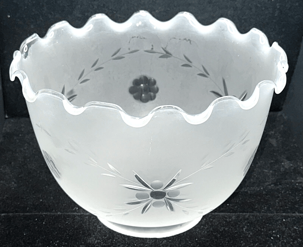 Antique Frosted Glass Cut to Clear Lamp Shade for 4" Fitter Victorian Floral - AntiquesEtceteraAntique Frosted Glass Cut to Clear Lamp Shade for 4" Fitter Victorian FloralAntiqueAntiquesEtcetera