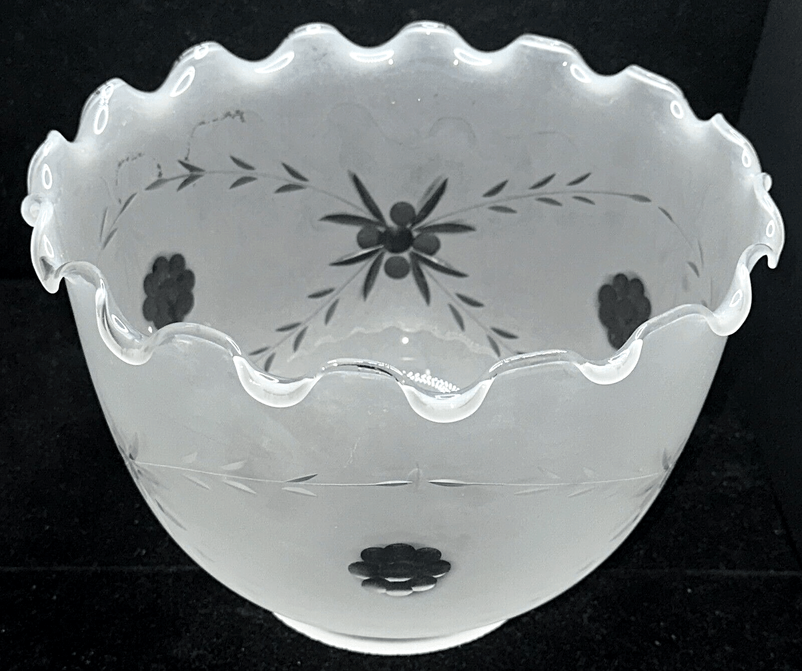 Antique Frosted Glass Cut to Clear Lamp Shade for 4" Fitter Victorian Floral - AntiquesEtceteraAntique Frosted Glass Cut to Clear Lamp Shade for 4" Fitter Victorian FloralAntiqueAntiquesEtcetera