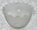 Antique Frosted Glass Cut to Clear Lamp Shade for 4" Fitter Victorian FloralAntiquesEtcetera