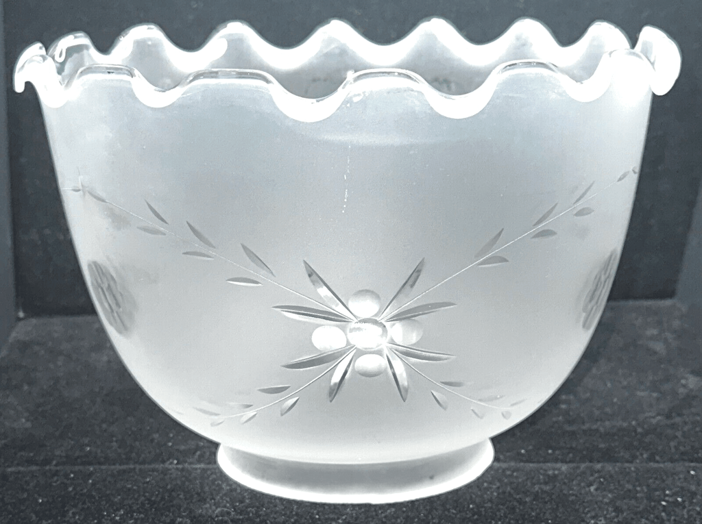 Antique Frosted Glass Cut to Clear Lamp Shade for 4" Fitter Victorian Floral - AntiquesEtceteraAntique Frosted Glass Cut to Clear Lamp Shade for 4" Fitter Victorian FloralAntiqueAntiquesEtcetera