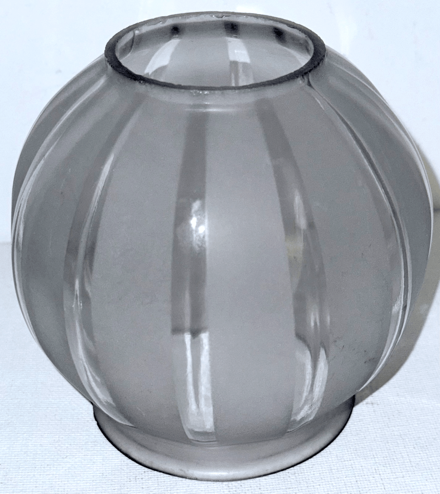 Antique Frosted Glass GWTW Lamp Shade 3 3/8" Fitter Rim 12 Sections Miniature - AntiquesEtceteraAntique Frosted Glass GWTW Lamp Shade 3 3/8" Fitter Rim 12 Sections MiniatureUnbrandedAntiquesEtcetera