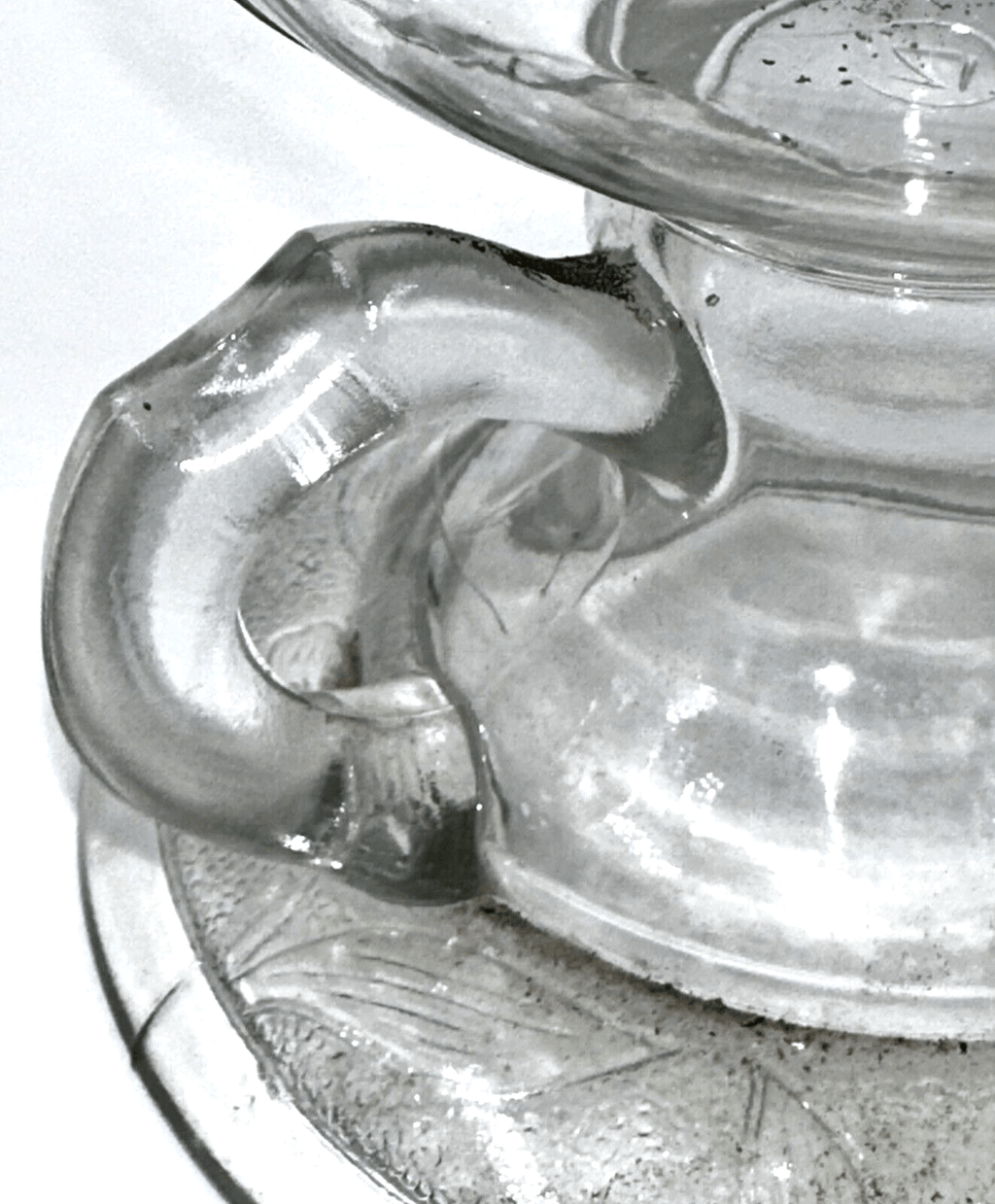 Antique Glass Kerosene or Oil Footed Hand Lamp Stippled Iris Base Notched Handle - AntiquesEtceteraAntique Glass Kerosene or Oil Footed Hand Lamp Stippled Iris Base Notched HandleAntiqueAntiquesEtcetera