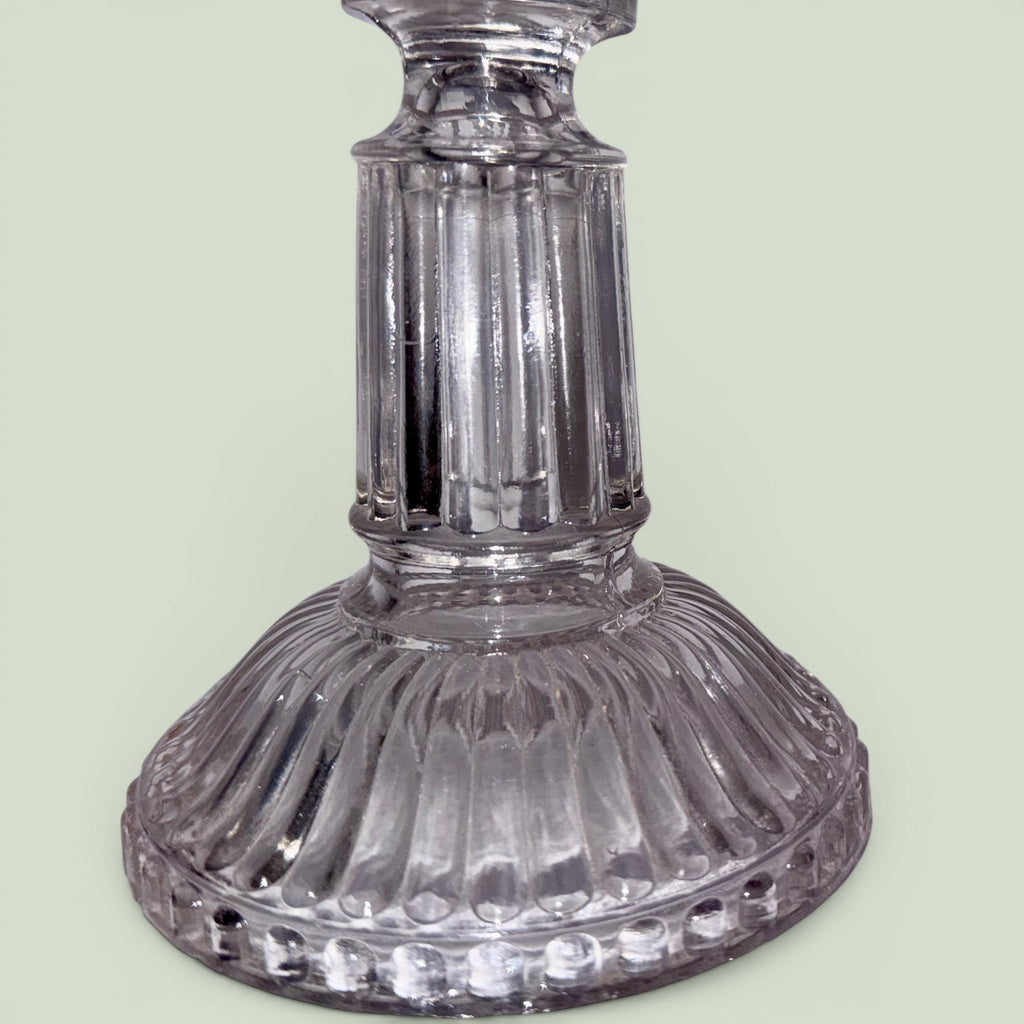 Antique Glass Oil or Kerosene Stand Lamp with Elegant Font, Stem and Base - AntiquesEtceteraAntique Glass Oil or Kerosene Stand Lamp with Elegant Font, Stem and BaseAntique LightingAntiquesEtceteraAntiquesEtcetera