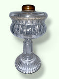 Antique Glass Oil or Kerosene Stand Lamp with Elegant Font, Stem and Base - AntiquesEtceteraAntique Glass Oil or Kerosene Stand Lamp with Elegant Font, Stem and BaseAntique LightingAntiquesEtceteraAntiquesEtcetera
