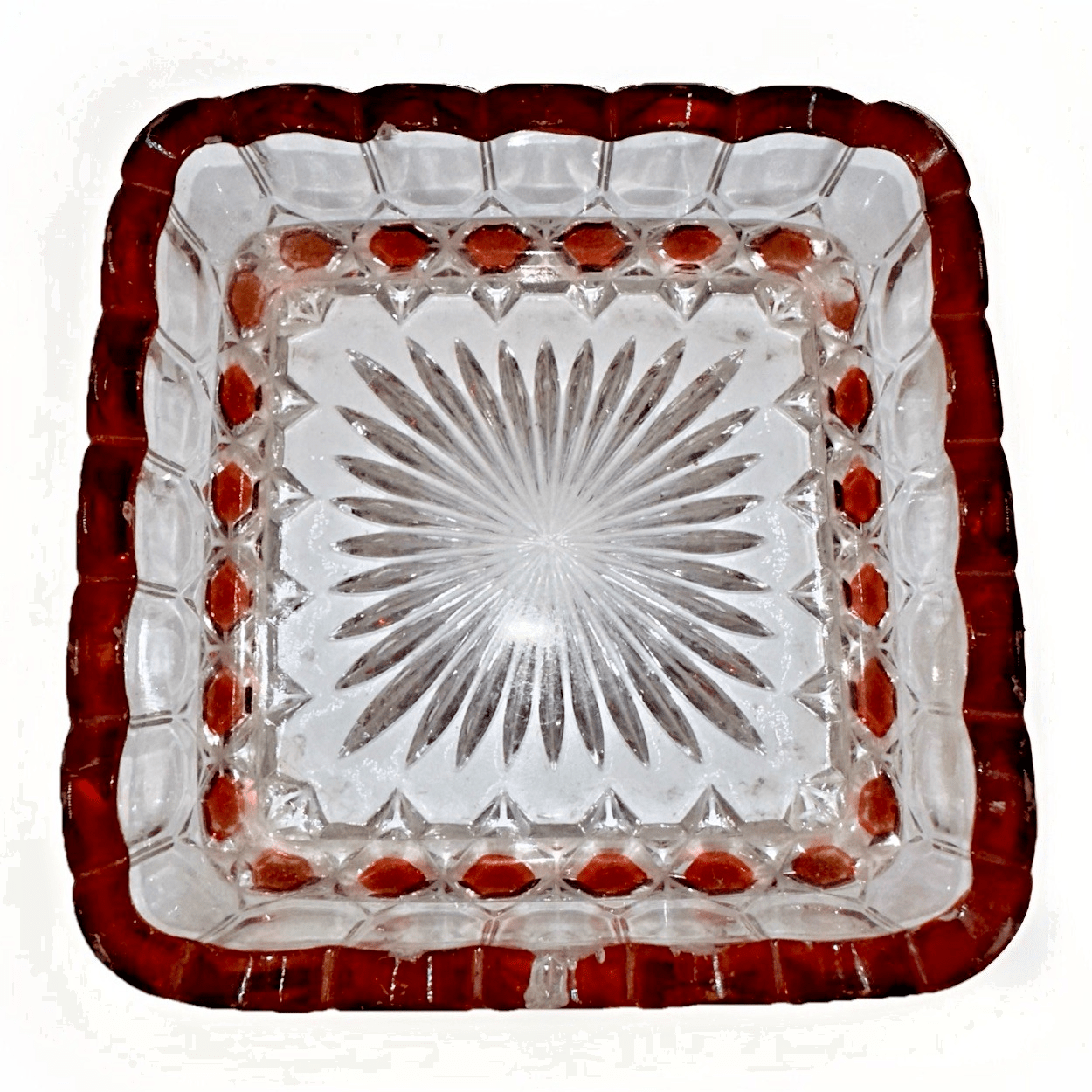Antique Glass Sauce Dish Ruby Stained with Embossed / Stamped Silver Plate Stand - AntiquesEtceteraAntique Glass Sauce Dish Ruby Stained with Embossed / Stamped Silver Plate StandAntiquesEtceteraAntiquesEtcetera