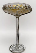 Antique Gold Etched Compote Candy Dish Gilt Trim 9 3/4" H. with Maker's Mark - AntiquesEtceteraAntique Gold Etched Compote Candy Dish Gilt Trim 9 3/4" H. with Maker's MarkAntiquesEtceteraAntiquesEtcetera