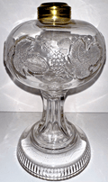 Antique GRAPE BAND Kerosene Oil Stand Lamp Thuro 1, 95c Paneled Stem Ribbed Base - AntiquesEtceteraAntique GRAPE BAND Kerosene Oil Stand Lamp Thuro 1, 95c Paneled Stem Ribbed BaseUnbrandedAntiquesEtcetera