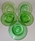 Antique H P Sinclaire Jr. Set of 8 Grapefruit Bowls Green Uranium Glass 7 7/8" D - AntiquesEtceteraAntique H P Sinclaire Jr. Set of 8 Grapefruit Bowls Green Uranium Glass 7 7/8" DH P Sinclaire JrAntiquesEtcetera