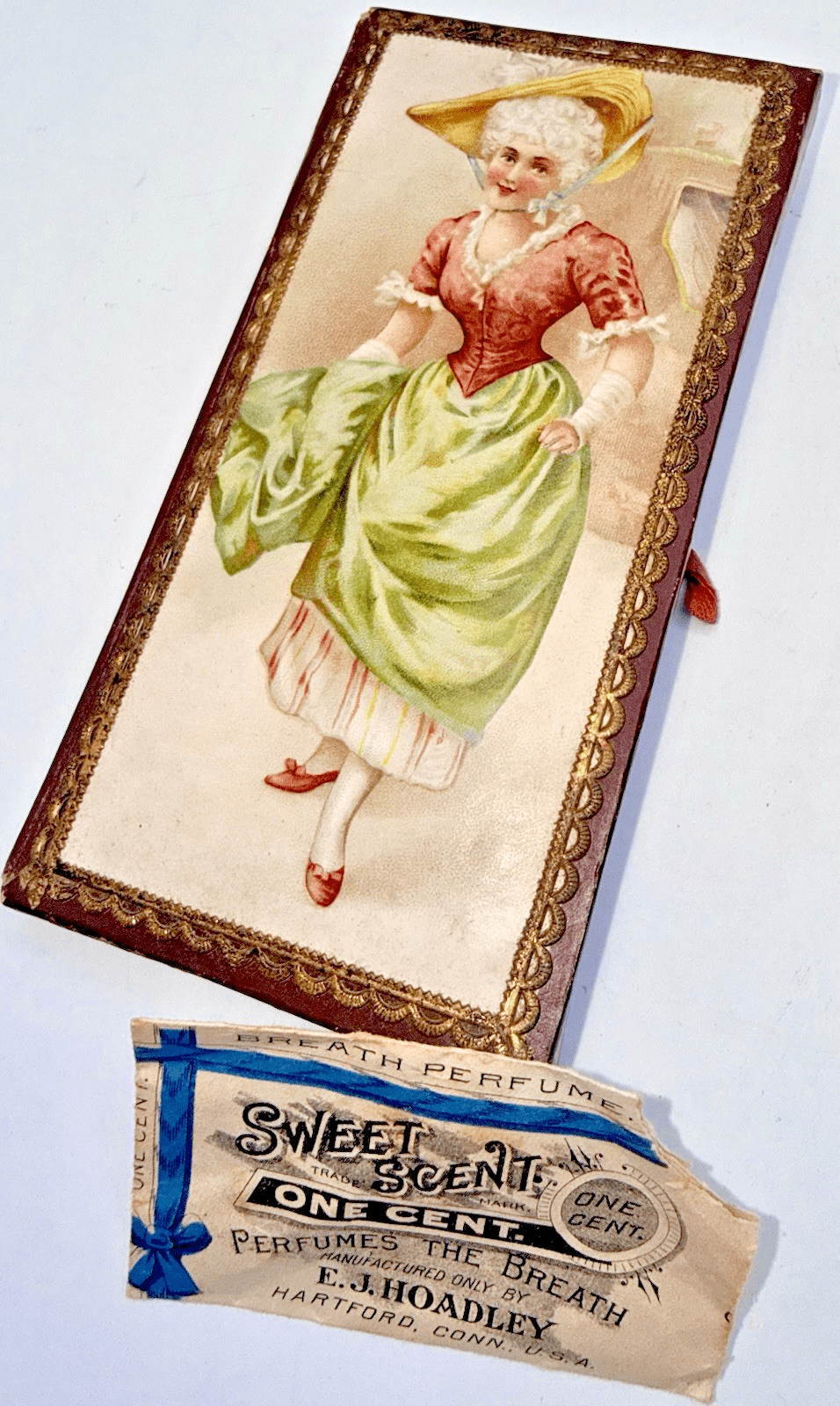 Antique Ireland Cosmetic Box with Breath Perfume Envelope EJ Hoadley Hartford Ct - AntiquesEtceteraAntique Ireland Cosmetic Box with Breath Perfume Envelope EJ Hoadley Hartford CtE J HoadleyAntiquesEtcetera