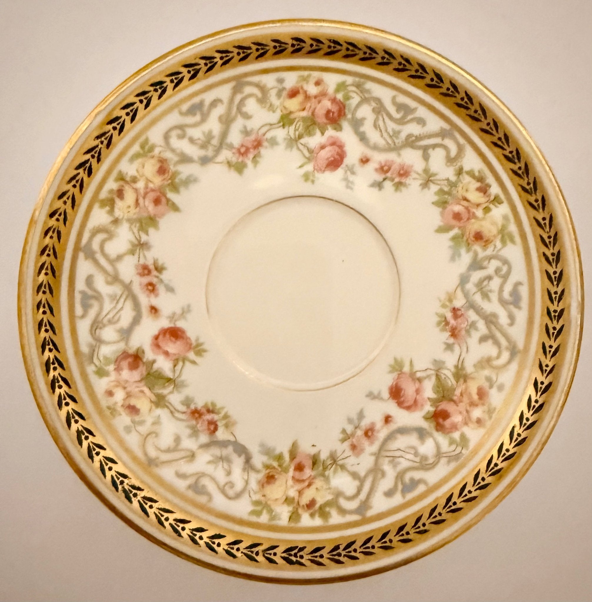Antique Jean Pouyat Limoges France Bouillon Cup & Saucer Service for 12, Hand Decorated Roses & Gilt - AntiquesEtceteraAntique Jean Pouyat Limoges France Bouillon Cup & Saucer Service for 12, Hand Decorated Roses & GiltElegant / Collectible DinnerwareJean Pouyat LimogesAntiquesEtcetera