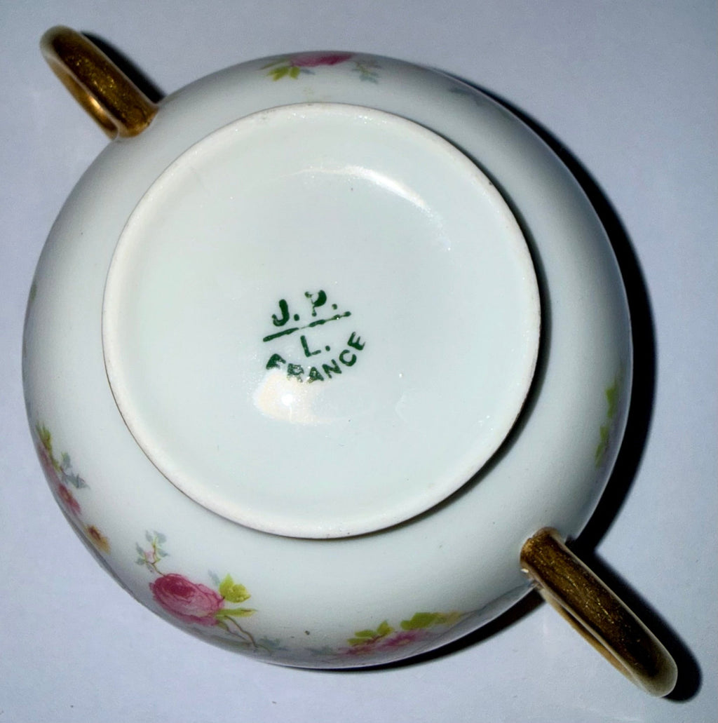 Antique Jean Pouyat Limoges France Bouillon Cup & Saucer Service for 12, Hand Decorated Roses & Gilt - AntiquesEtceteraAntique Jean Pouyat Limoges France Bouillon Cup & Saucer Service for 12, Hand Decorated Roses & GiltElegant / Collectible DinnerwareJean Pouyat LimogesAntiquesEtcetera