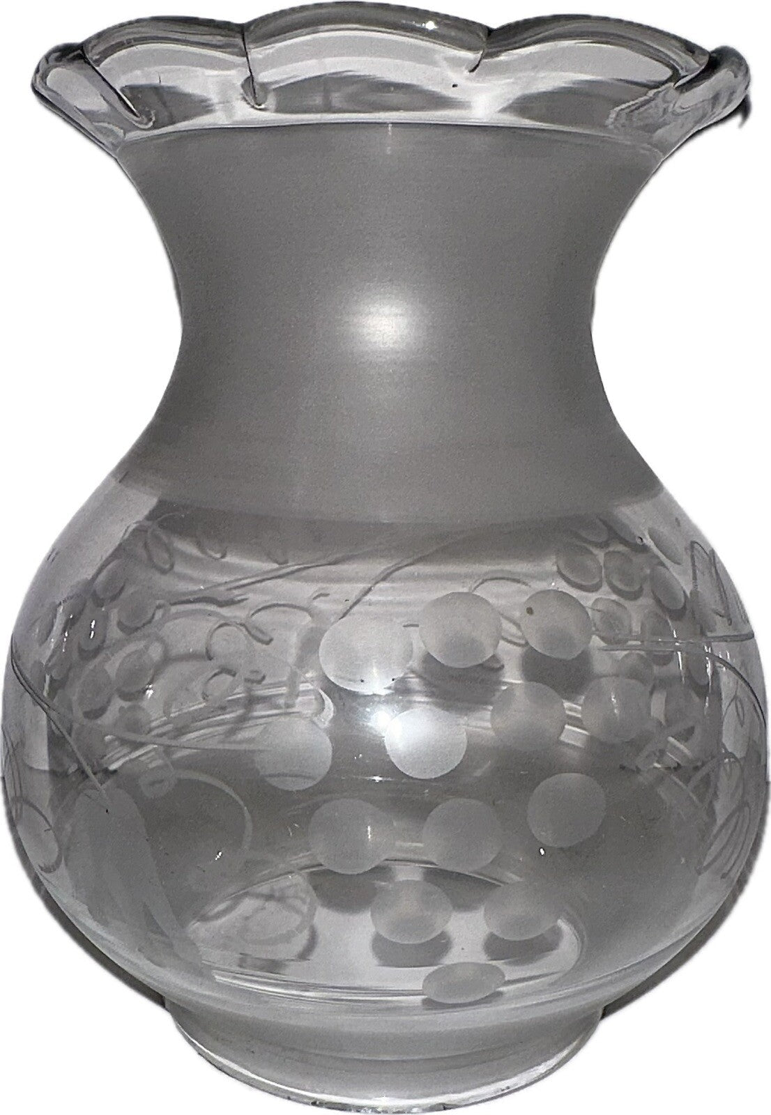 Antique Kerosene Oil Oregon Glass Lamp Shade Etched Grape Vine Motif 3 1/2" Rim - AntiquesEtceteraAntique Kerosene Oil Oregon Glass Lamp Shade Etched Grape Vine Motif 3 1/2" RimAntiqueAntiquesEtcetera