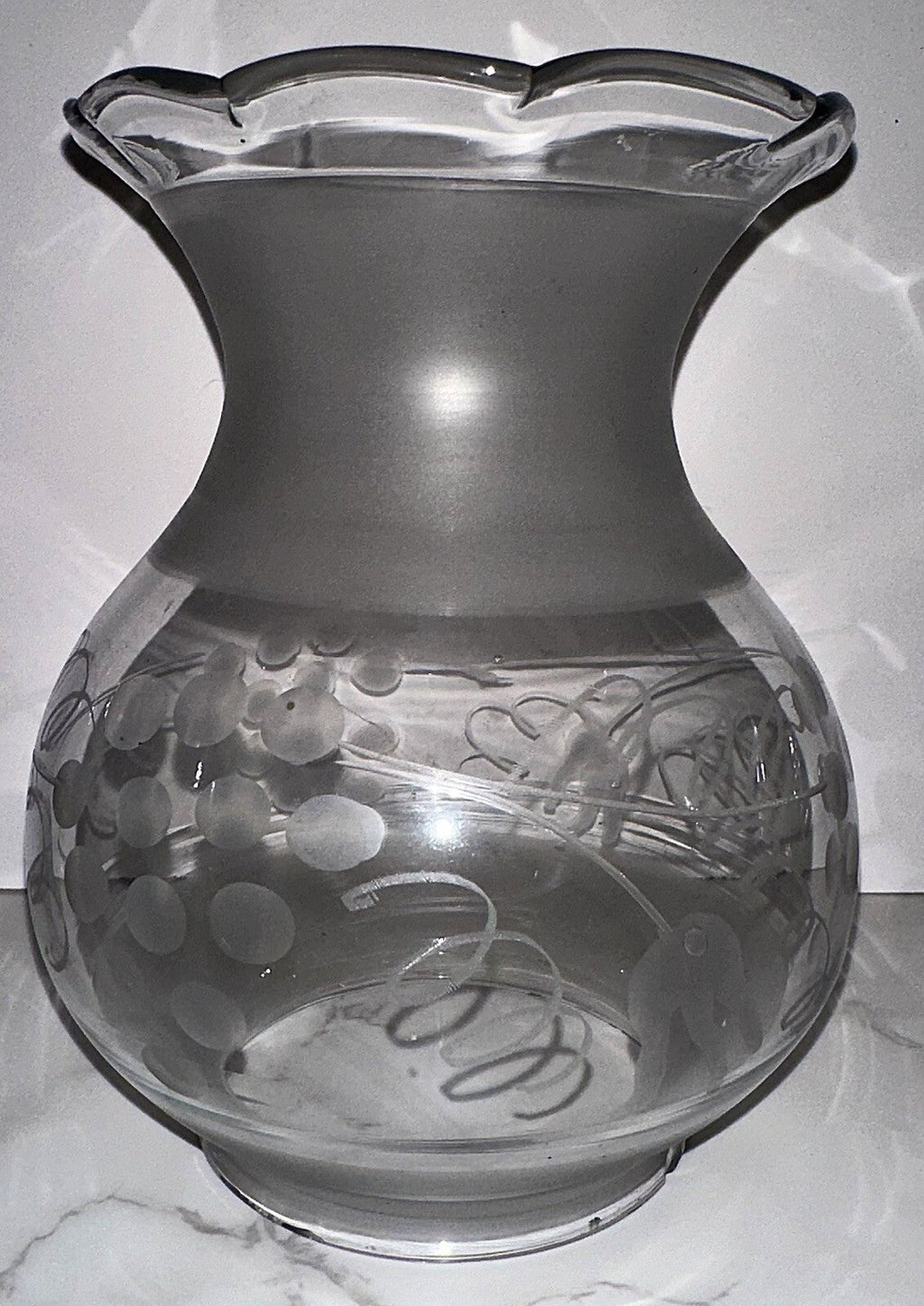 Antique Kerosene Oil Oregon Glass Lamp Shade Etched Grape Vine Motif 3 1/2" Rim - AntiquesEtceteraAntique Kerosene Oil Oregon Glass Lamp Shade Etched Grape Vine Motif 3 1/2" RimAntiqueAntiquesEtcetera