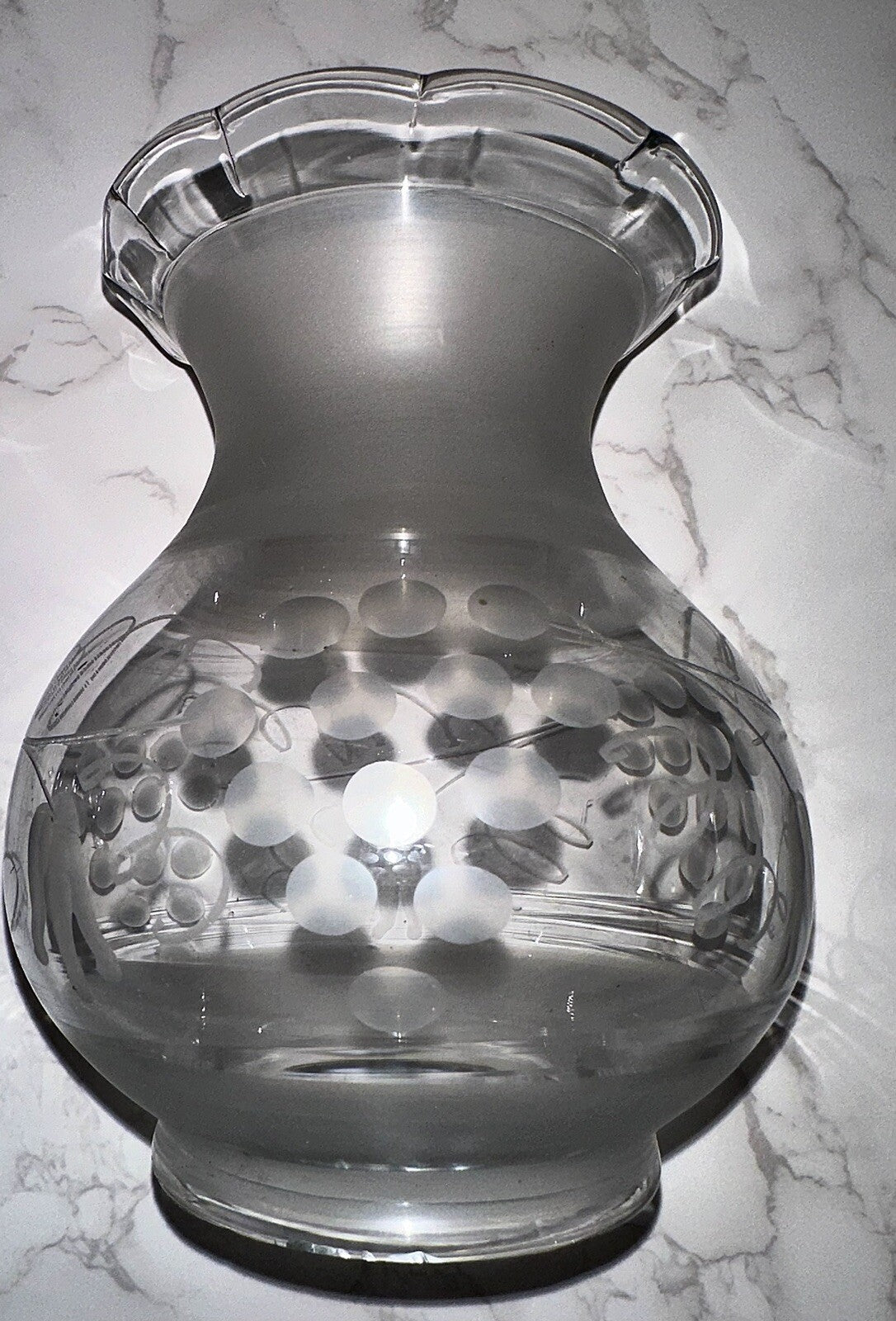 Antique Kerosene Oil Oregon Glass Lamp Shade Etched Grape Vine Motif 3 1/2" Rim - AntiquesEtceteraAntique Kerosene Oil Oregon Glass Lamp Shade Etched Grape Vine Motif 3 1/2" RimAntiqueAntiquesEtcetera