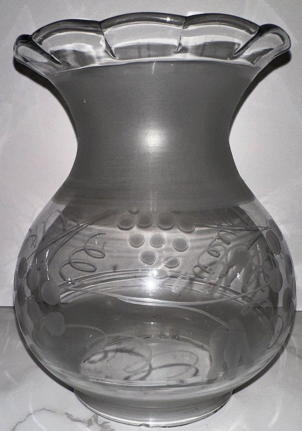 Antique Kerosene Oil Oregon Glass Lamp Shade Etched Grape Vine Motif 3 1/2" Rim - AntiquesEtceteraAntique Kerosene Oil Oregon Glass Lamp Shade Etched Grape Vine Motif 3 1/2" RimAntiqueAntiquesEtcetera