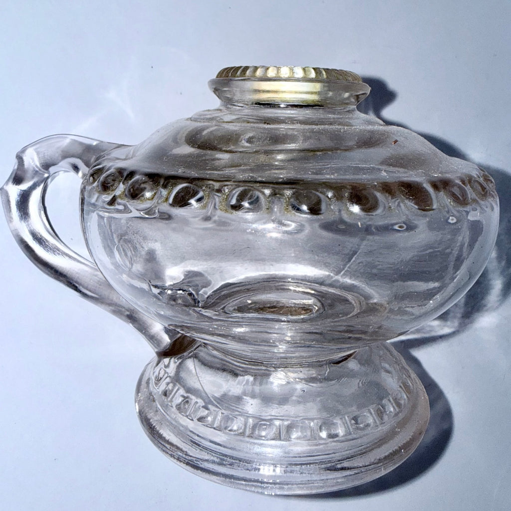 Antique Kerosene or Oil Bedside Footed Finger / Hand Lamp Complete w/ Chimney & Burner - AntiquesEtceteraAntique Kerosene or Oil Bedside Footed Finger / Hand Lamp Complete w/ Chimney & BurnerAntique Oil LampAntiquesEtceteraAntiquesEtcetera