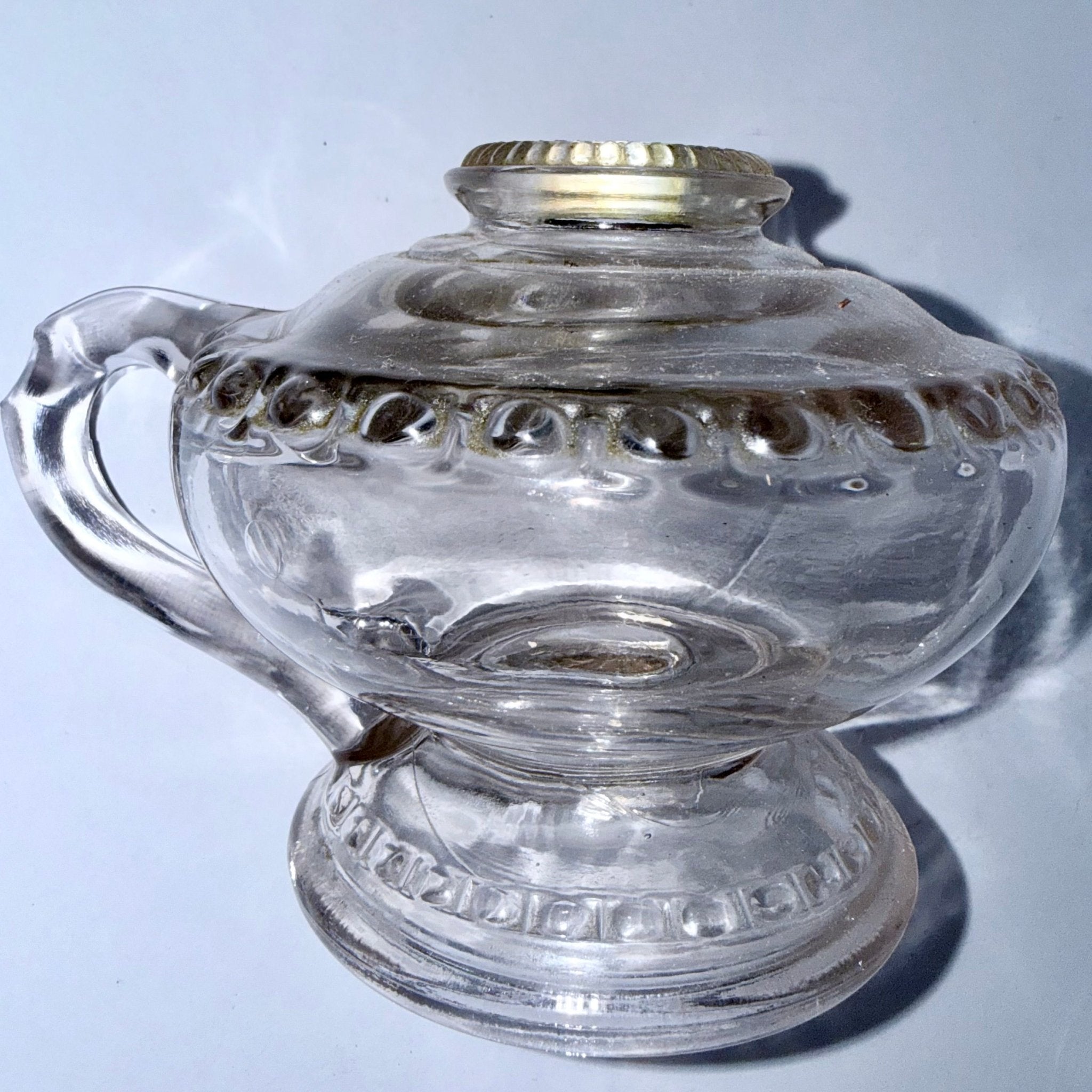 Antique Kerosene or Oil Bedside Footed Finger / Hand Lamp Complete w/ Chimney & Burner - AntiquesEtceteraAntique Kerosene or Oil Bedside Footed Finger / Hand Lamp Complete w/ Chimney & BurnerAntique Oil LampAntiquesEtceteraAntiquesEtcetera
