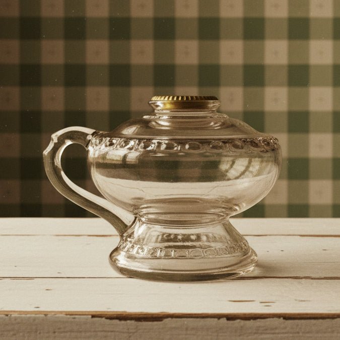 Antique Kerosene or Oil Bedside Footed Finger / Hand Lamp Complete w/ Chimney & Burner - AntiquesEtceteraAntique Kerosene or Oil Bedside Footed Finger / Hand Lamp Complete w/ Chimney & BurnerAntique Oil LampAntiquesEtceteraAntiquesEtcetera