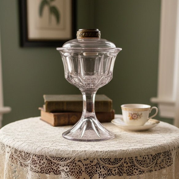 Antique Kerosene or Oil Lamp Duncan’s Quartered Block Elegant Design, Thuro Bk 1, p. 299 - AntiquesEtceteraAntique Kerosene or Oil Lamp Duncan’s Quartered Block Elegant Design, Thuro Bk 1, p. 299Antique LightingAntiquesEtceteraAntiquesEtcetera