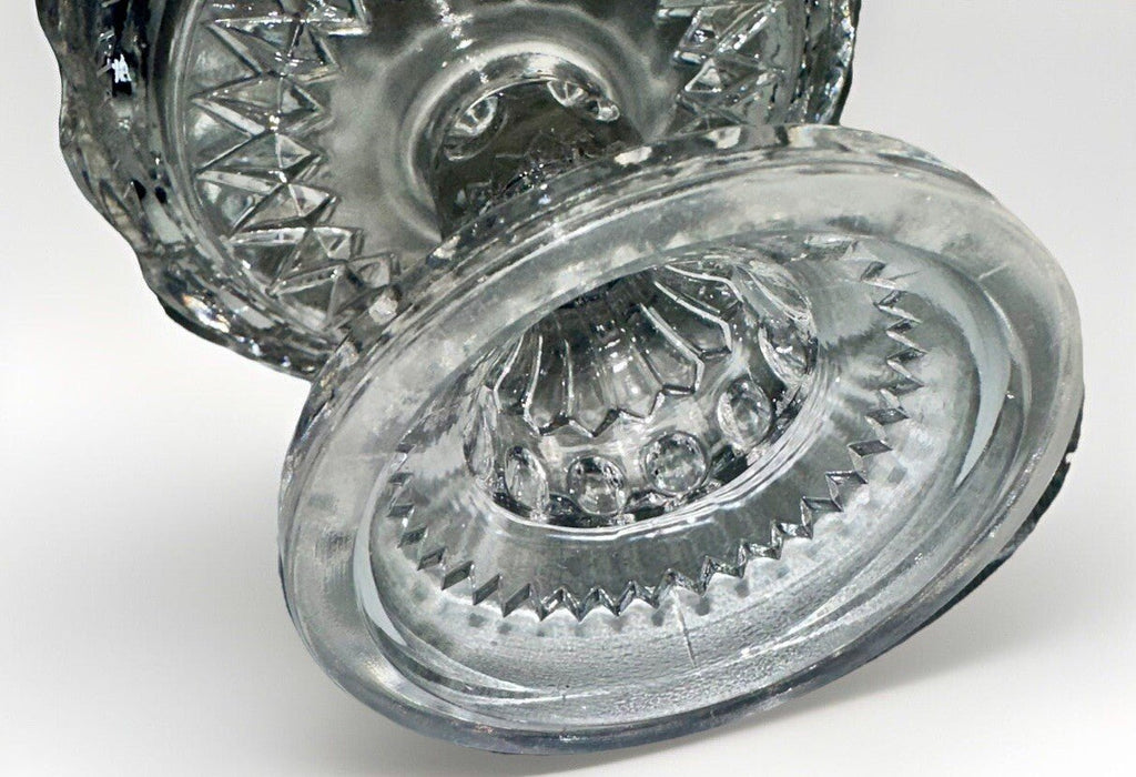 Antique Kings Crown Candy Dish Fruit Compote U.S. Glass Bullseye ZigZag Motif - AntiquesEtceteraAntique Kings Crown Candy Dish Fruit Compote U.S. Glass Bullseye ZigZag MotifU.S. GlassAntiquesEtcetera