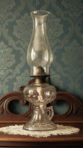 Antique "Late Petal" Kerosene or Oil Lamp with Chimney and Burner Thuro Bk 1, p. 318 - AntiquesEtceteraAntique "Late Petal" Kerosene or Oil Lamp with Chimney and Burner Thuro Bk 1, p. 318Antique LightingAntiquesEtceteraAntiquesEtcetera
