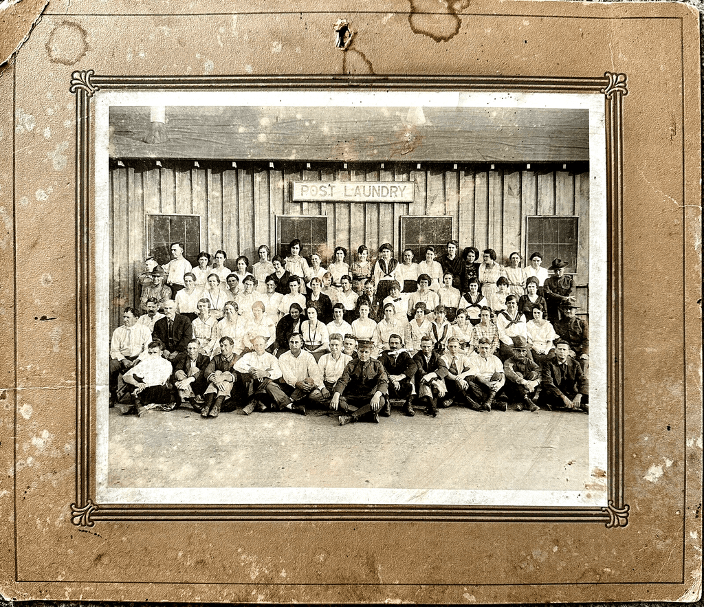 Antique Military Photograph Assorted Soldiers Men Women at Post Laundry Building - AntiquesEtceteraAntique Military Photograph Assorted Soldiers Men Women at Post Laundry BuildingAntiquesEtceteraAntiquesEtcetera