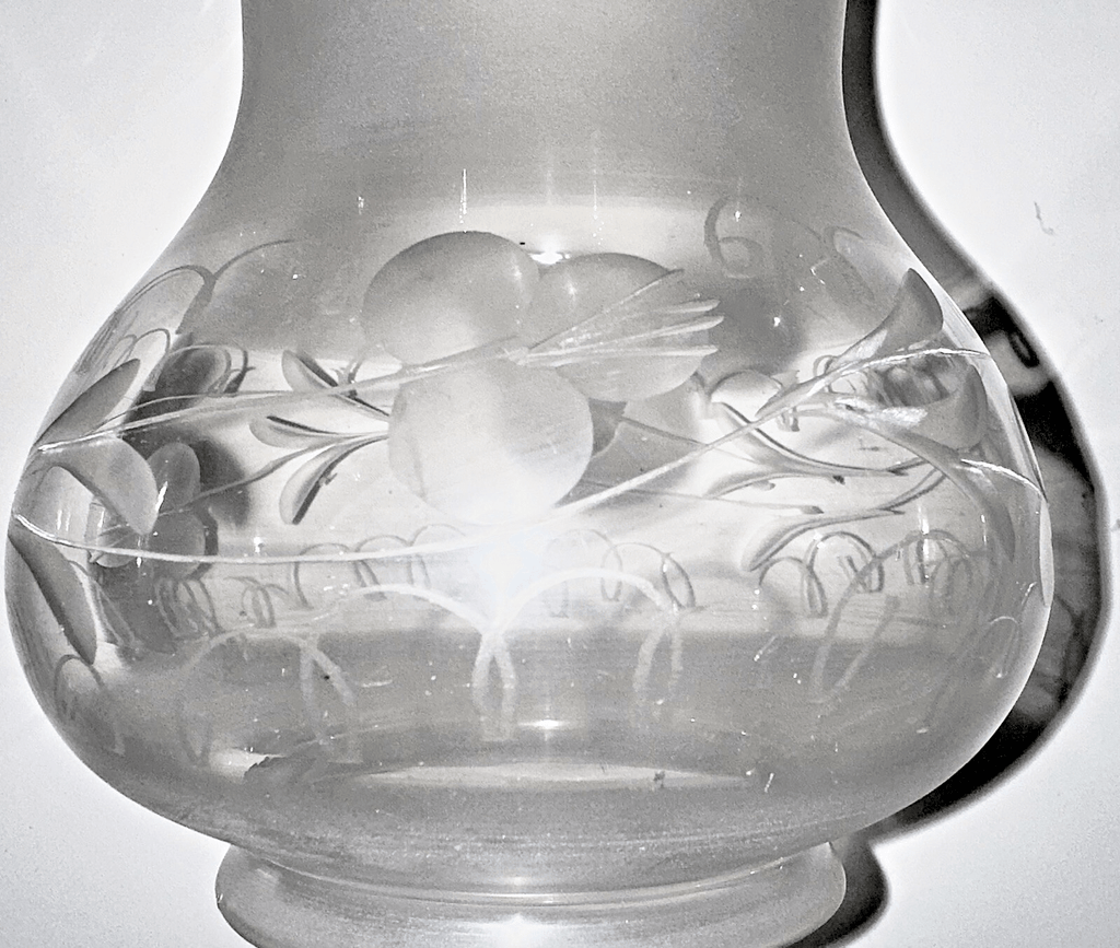 Antique Oil Kerosene Glass Oregon Lamp Shade Cut & Etched Victorian Clover Motif - AntiquesEtceteraAntique Oil Kerosene Glass Oregon Lamp Shade Cut & Etched Victorian Clover MotifAntiqueAntiquesEtcetera