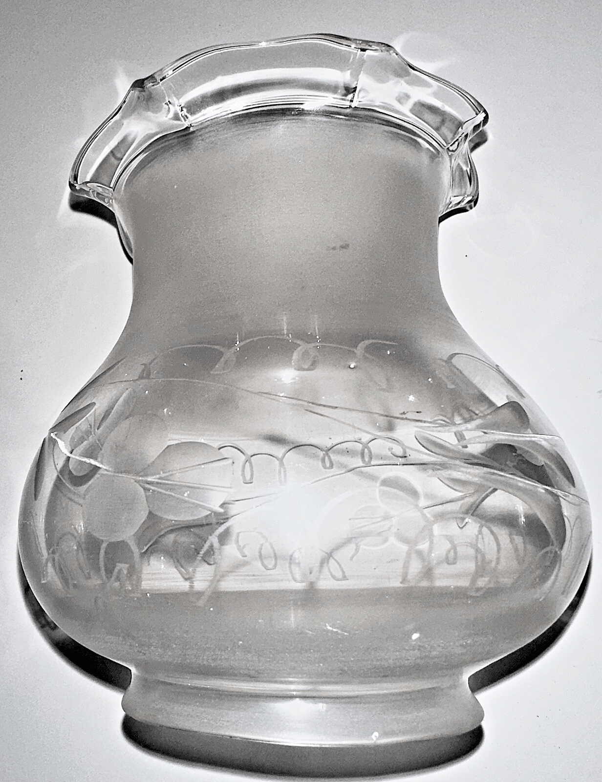 Antique Oil Kerosene Glass Oregon Lamp Shade Cut & Etched Victorian Clover Motif - AntiquesEtceteraAntique Oil Kerosene Glass Oregon Lamp Shade Cut & Etched Victorian Clover MotifAntiqueAntiquesEtcetera