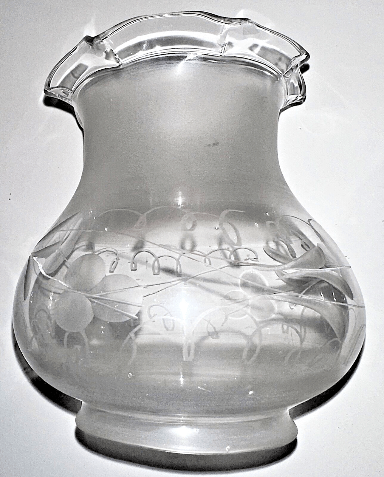 Antique Oil Kerosene Glass Oregon Lamp Shade Cut & Etched Victorian Clover Motif - AntiquesEtceteraAntique Oil Kerosene Glass Oregon Lamp Shade Cut & Etched Victorian Clover MotifAntiqueAntiquesEtcetera