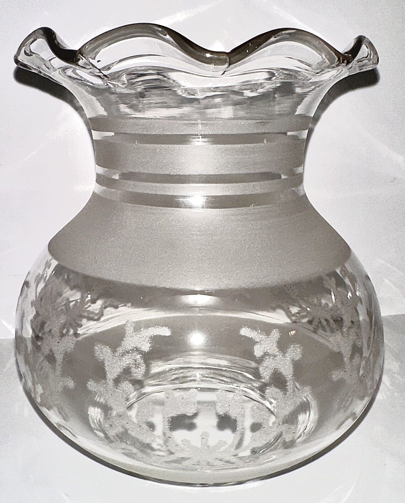Antique Oil Kerosene Glass Oregon Lamp Shade Etched Glass Art Deco Wreath 3" Rim - AntiquesEtceteraAntique Oil Kerosene Glass Oregon Lamp Shade Etched Glass Art Deco Wreath 3" RimAntiqueAntiquesEtcetera