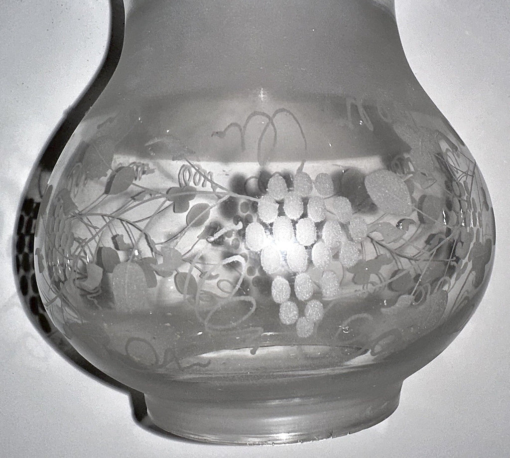 Antique Oil Kerosene Glass Oregon Lamp Shade w/ Intricate Victorian Grape Motif - AntiquesEtceteraAntique Oil Kerosene Glass Oregon Lamp Shade w/ Intricate Victorian Grape MotifAntiqueAntiquesEtcetera