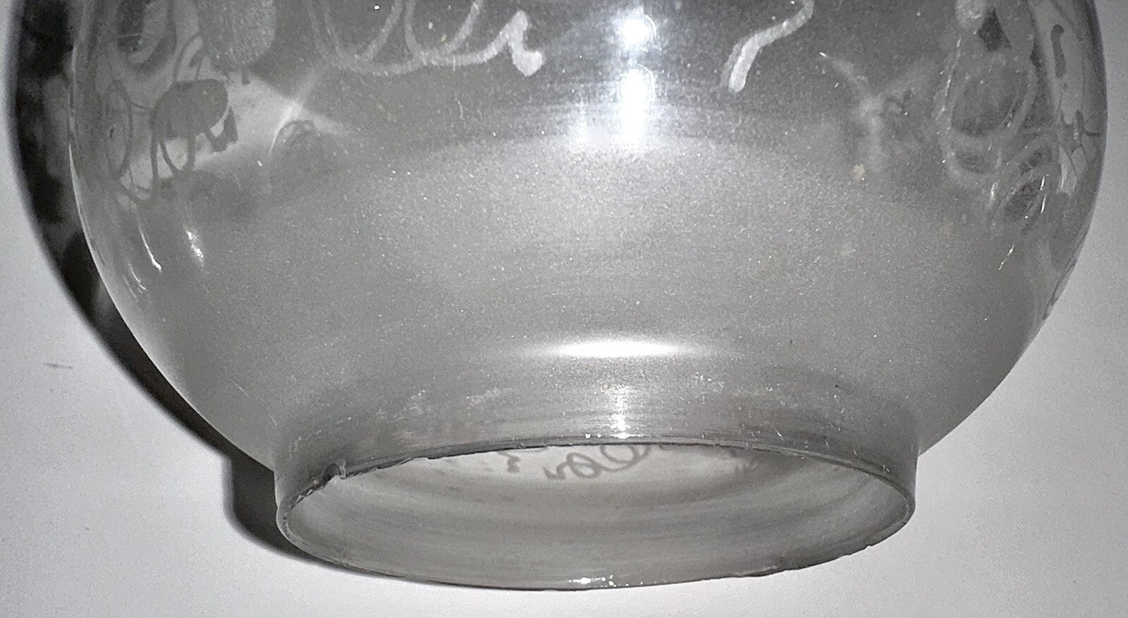 Antique Oil Kerosene Glass Oregon Lamp Shade w/ Intricate Victorian Grape Motif - AntiquesEtceteraAntique Oil Kerosene Glass Oregon Lamp Shade w/ Intricate Victorian Grape MotifAntiqueAntiquesEtcetera