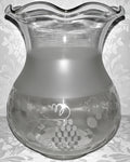 Antique Oil Kerosene Glass Oregon Lamp Shade w/ Intricate Victorian Grape MotifAntiquesEtcetera
