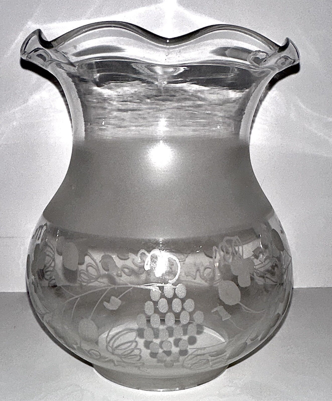 Antique Oil Kerosene Glass Oregon Lamp Shade w/ Intricate Victorian Grape Motif - AntiquesEtceteraAntique Oil Kerosene Glass Oregon Lamp Shade w/ Intricate Victorian Grape MotifAntiqueAntiquesEtcetera