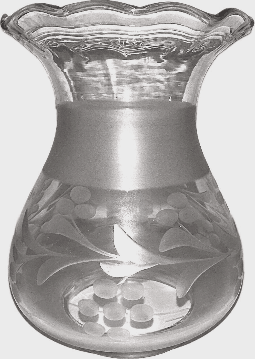 Antique Oil Kerosene Oregon Glass Lamp Shade Conical w/ Wheel Cut Daisies 3" Rim - AntiquesEtceteraAntique Oil Kerosene Oregon Glass Lamp Shade Conical w/ Wheel Cut Daisies 3" RimAntiqueAntiquesEtcetera
