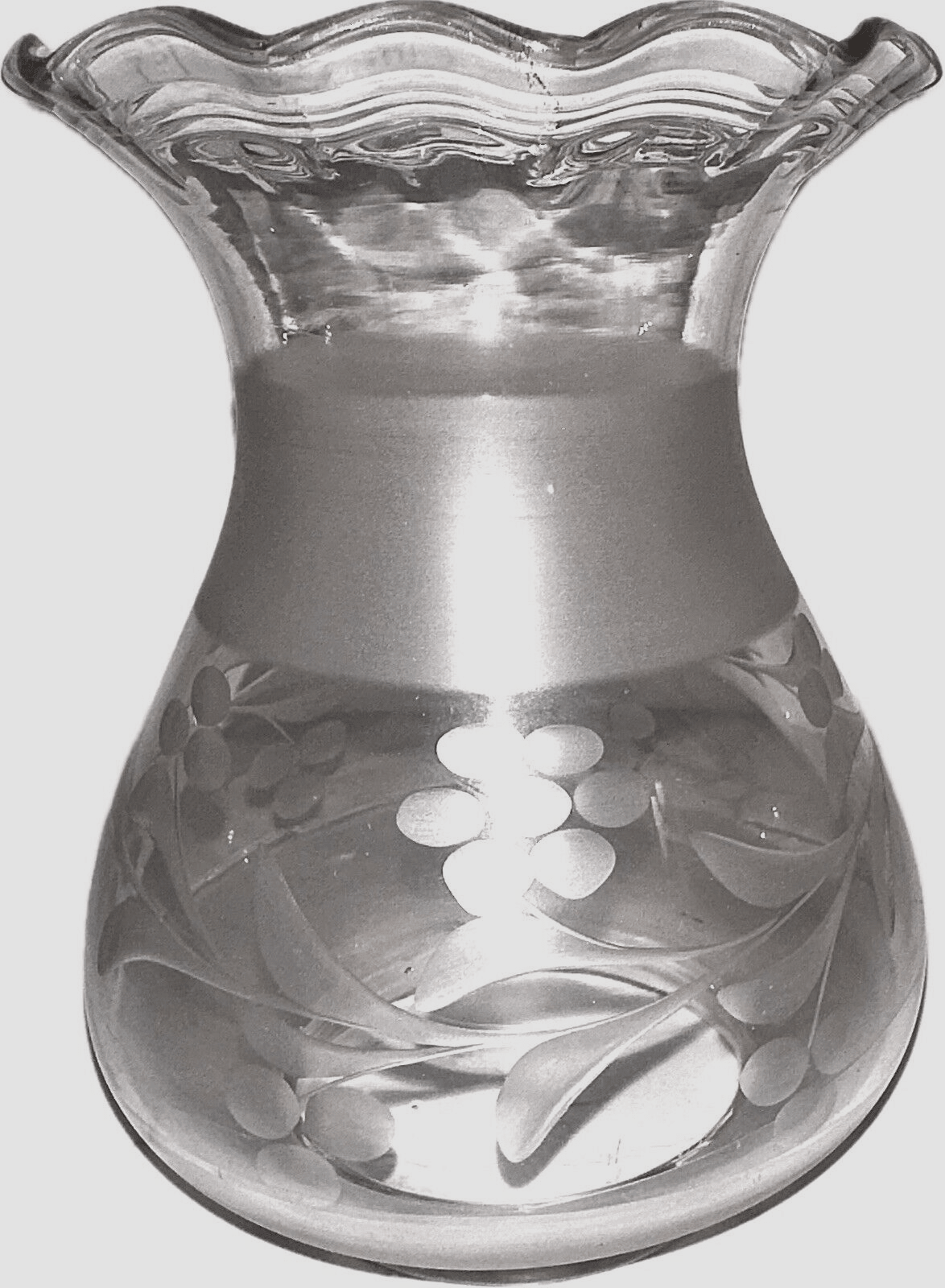 Antique Oil Kerosene Oregon Glass Lamp Shade Conical w/ Wheel Cut Daisies 3" Rim - AntiquesEtceteraAntique Oil Kerosene Oregon Glass Lamp Shade Conical w/ Wheel Cut Daisies 3" RimAntiqueAntiquesEtcetera