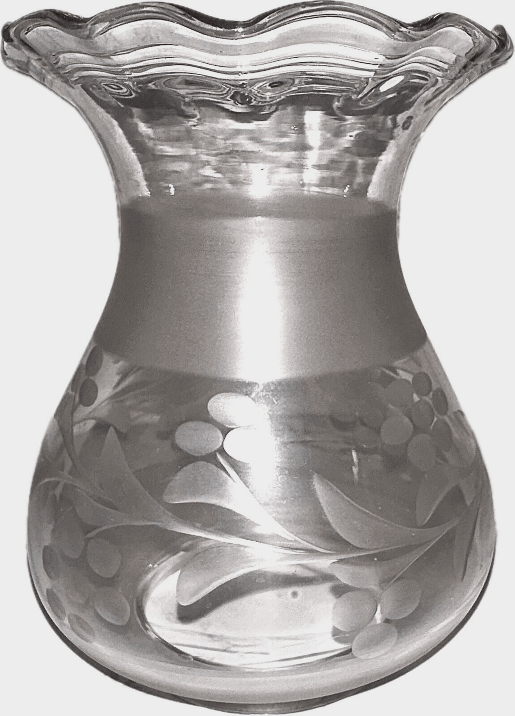 Antique Oil Kerosene Oregon Glass Lamp Shade Conical w/ Wheel Cut Daisies 3" Rim - AntiquesEtceteraAntique Oil Kerosene Oregon Glass Lamp Shade Conical w/ Wheel Cut Daisies 3" RimAntiqueAntiquesEtcetera