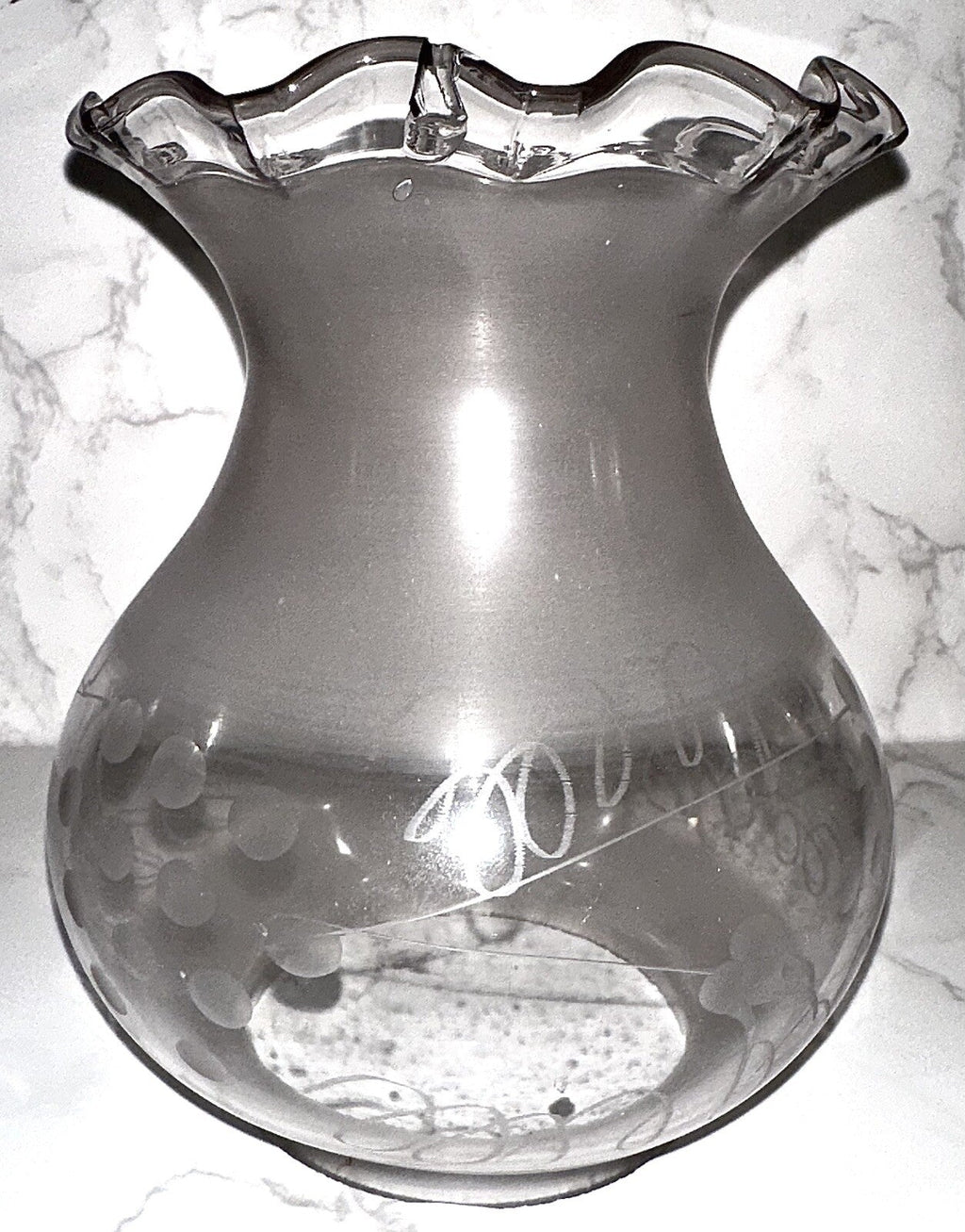 Antique Oil Kerosene Oregon Glass Lamp Shade Etched Grape Vine Motif 3 1/2" Rim - AntiquesEtceteraAntique Oil Kerosene Oregon Glass Lamp Shade Etched Grape Vine Motif 3 1/2" RimAntiqueAntiquesEtcetera
