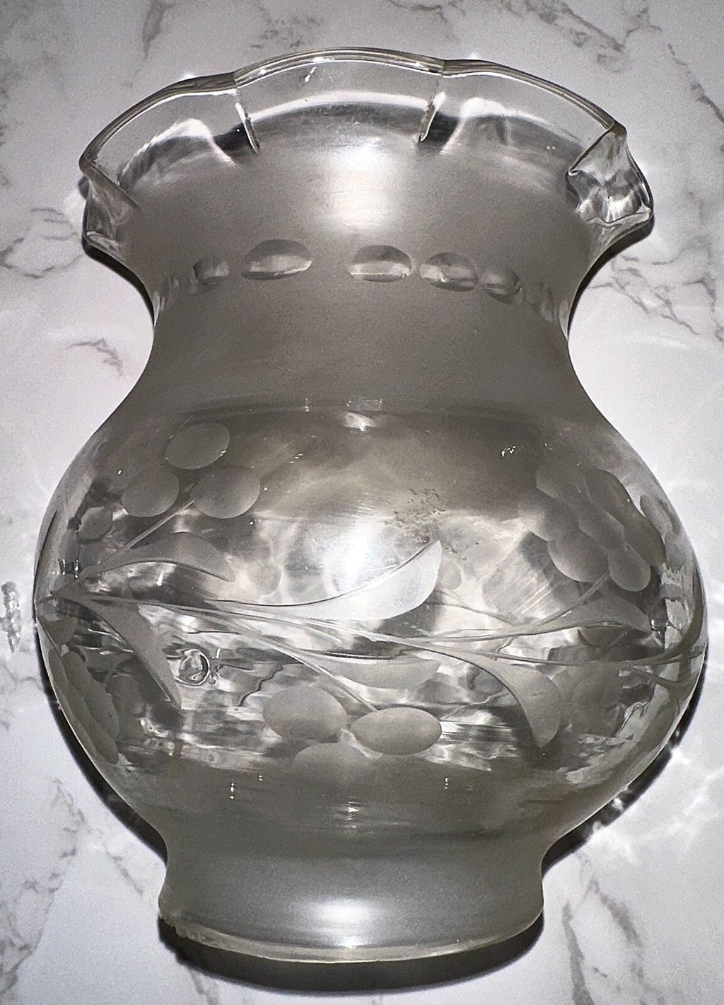 Antique Oil Kerosene Oregon Glass Lamp Shade Wheel Cut Daisy Garland 3" Fitter - AntiquesEtceteraAntique Oil Kerosene Oregon Glass Lamp Shade Wheel Cut Daisy Garland 3" FitterAntiqueAntiquesEtcetera