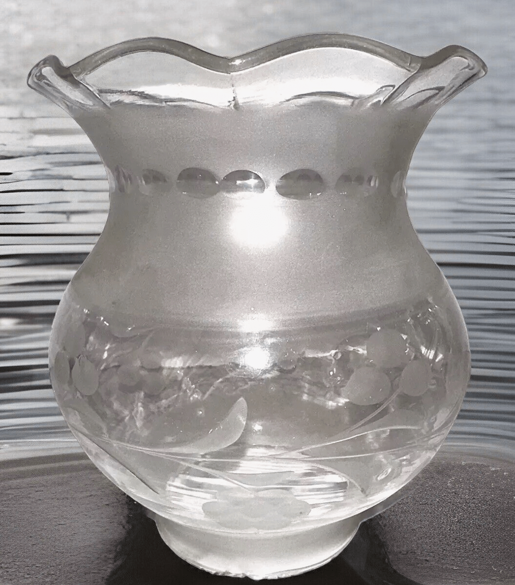 Antique Oil Kerosene Oregon Glass Lamp Shade Wheel Cut Daisy Garland 3" Fitter - AntiquesEtceteraAntique Oil Kerosene Oregon Glass Lamp Shade Wheel Cut Daisy Garland 3" FitterAntiqueAntiquesEtcetera