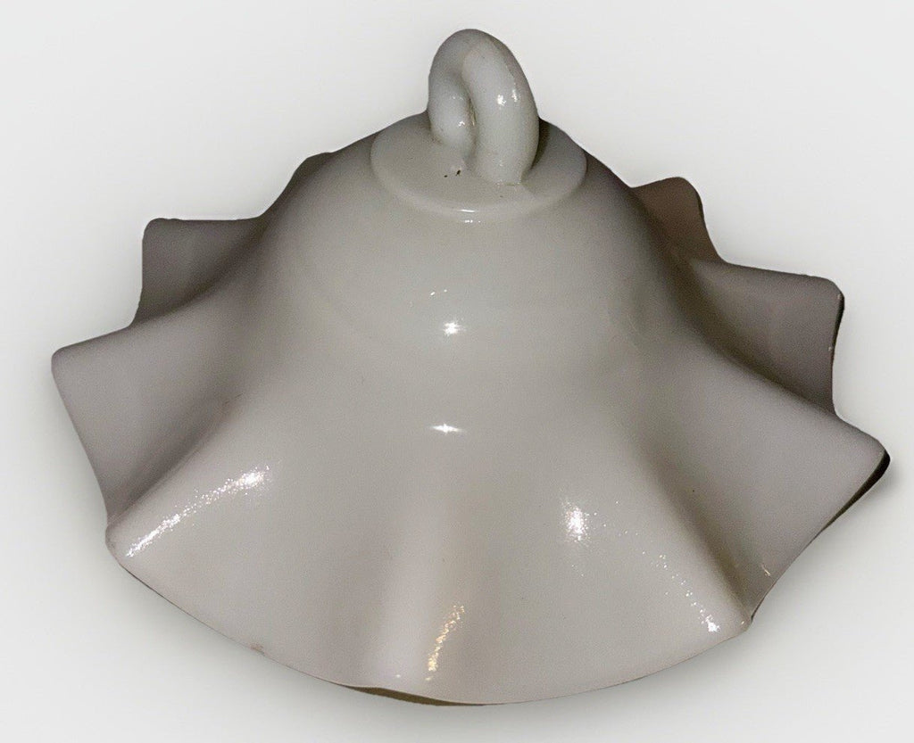 Antique Opaque White Glass Smoke Shade for Kerosene Oil Hanging Lamp 7 1/2" Diam - AntiquesEtceteraAntique Opaque White Glass Smoke Shade for Kerosene Oil Hanging Lamp 7 1/2" DiamAntiqueAntiquesEtcetera