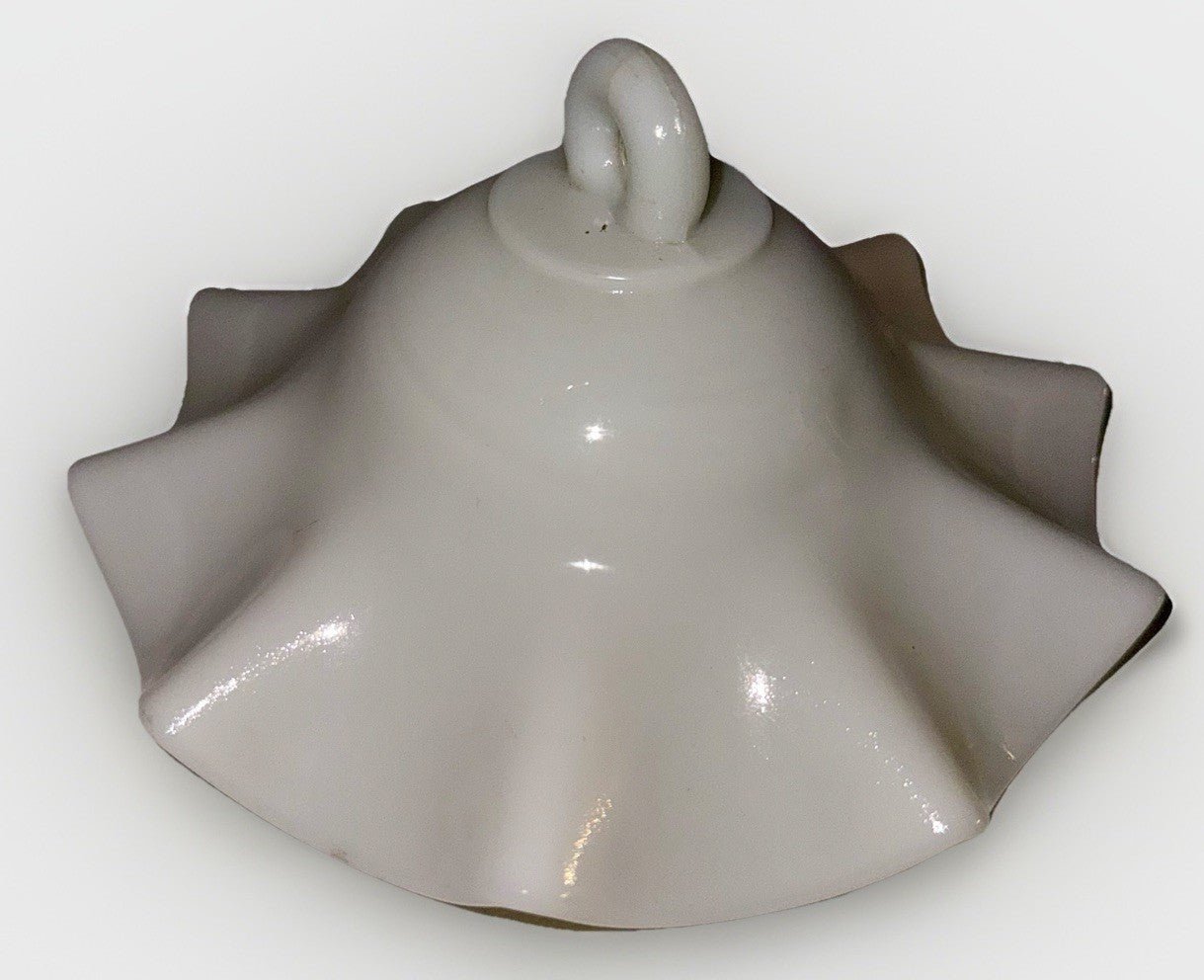 Antique Opaque White Glass Smoke Shade for Kerosene Oil Hanging Lamp 7 1/2" Diam - AntiquesEtceteraAntique Opaque White Glass Smoke Shade for Kerosene Oil Hanging Lamp 7 1/2" DiamAntiqueAntiquesEtcetera