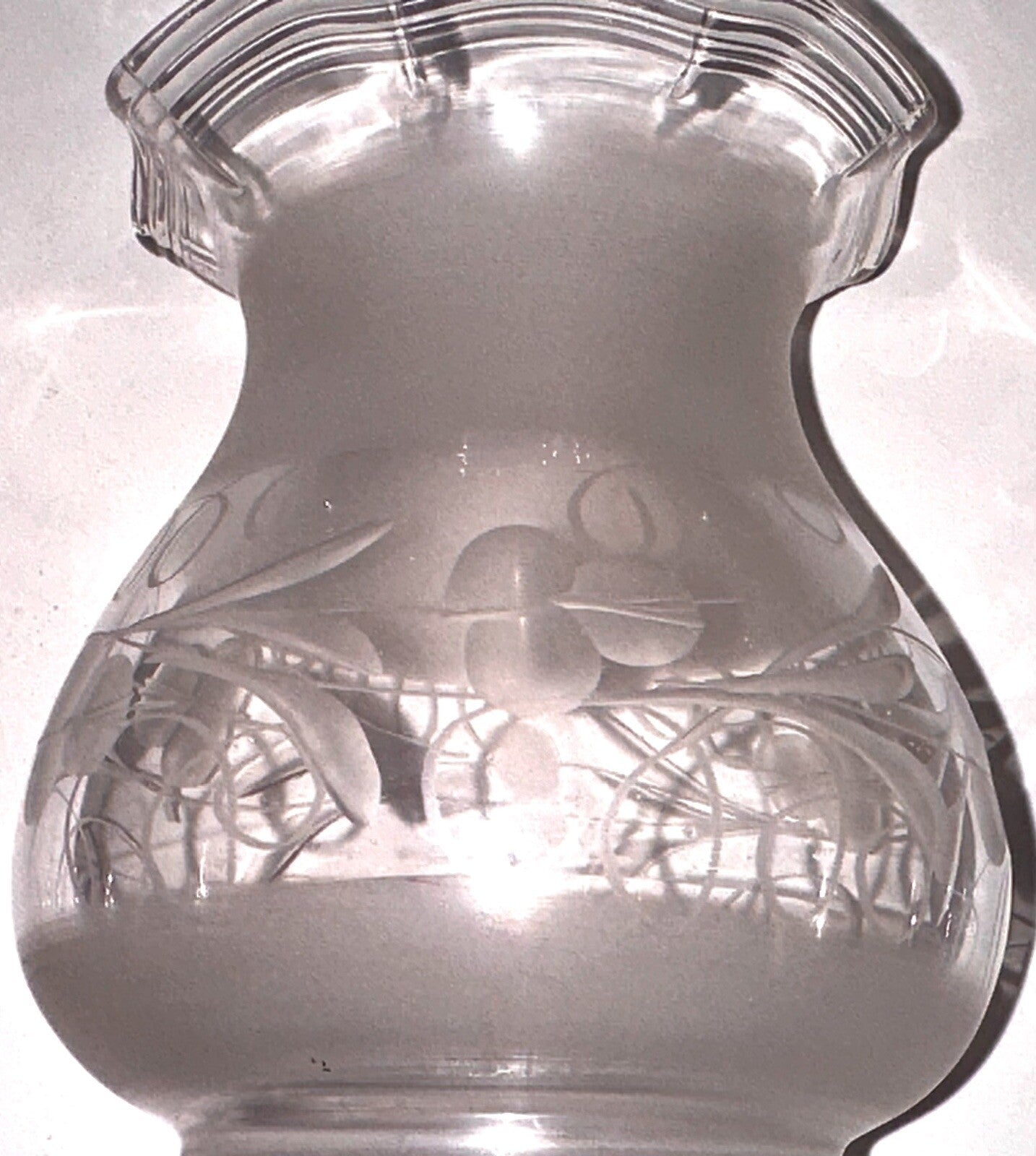Antique Oregon Lamp Shade Kerosene Oil Pretty Victorian Motif Cut Glass 3" Rim - AntiquesEtceteraAntique Oregon Lamp Shade Kerosene Oil Pretty Victorian Motif Cut Glass 3" RimAntiqueAntiquesEtcetera
